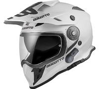 Bogotto H331 BT Bluetooth Casco Enduro, Bianco Opaco, M