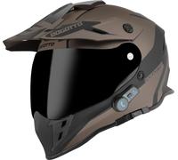 Bogotto H331 BT Tour EVO Bluetooth Casco Enduro, Nero Opaco/Marrone, M