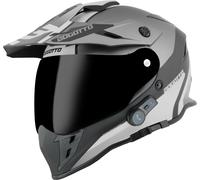 Bogotto H331 BT Tour EVO Bluetooth Casco de enduro, negro-gris, tamaño M para Mujer