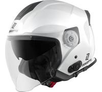 Bogotto H586 BT Solid Bluetooth Casco Jet, Bianco, M