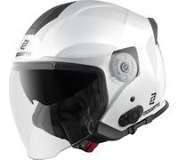 Bogotto H586 BT Solid Bluetooth Casco Jet, Blanco, Talla S
