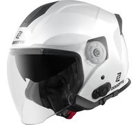 Bogotto H586 BT Solid Bluetooth Casco Jet, Blanco, Talla XS (53/54)