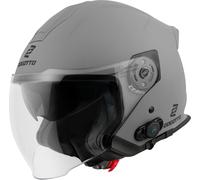 Bogotto H586 BT Solid Bluetooth Casco Jet, Gris claro mate, Talla XL