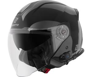 Bogotto H586 BT Solid Bluetooth Casco Jet, negro, Talla 2XL