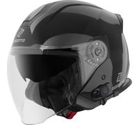 Bogotto H586 BT Solid Bluetooth Casco Jet, negro, tamaño XL para Hombres