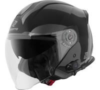 Bogotto H586 BT Solid Bluetooth Casco Jet, negro, tamaño M para Hombres