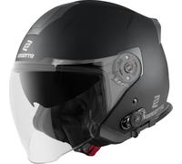 Bogotto H586 BT Solid Bluetooth Casco Jet, Nero Opaco, M