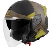 Bogotto H586 City-B Casco Jet, negro-marrón-oro, tamaño S para Mujer