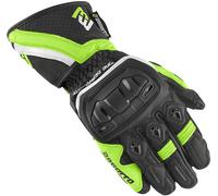 Bogotto Losail Guantes de motocicleta, Negro/Blanco/Amarillo, Talla L