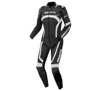 Bogotto Misano Mono de cuero para damas de dos piezas, negro-blanco, tamaño 36 para Mujer