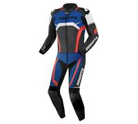 Bogotto Misano Moto de cuero de dos piezas, negro-blanco-rojo-azul, tamaño 54 para Hombres