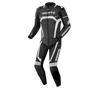 Bogotto Misano Moto de cuero de dos piezas, negro-blanco, tamaño 50 para Hombres