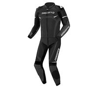 Bogotto Misano Tuta in pelle da moto a due pezzi, nero/grigio, 52