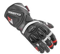 Bogotto Monza Guantes de moto perforados, negro-blanco-rojo, tamaño S para Hombres