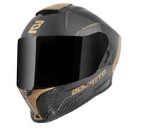 Bogotto Phantom Carbon Casco, negro-oro, tamaño S para Hombres
