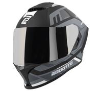 Bogotto Phantom Codex Casco de fibra de vidrio, Negro/Gris/Blanco, Talla XL (61/62)