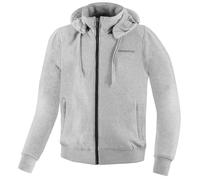 Bogotto R-Ace Sudadera con capucha y cremallera para motocicleta, gris, tamaño 5XL para Hombres