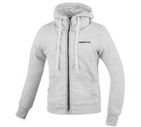 Bogotto R-Ace Sudadera con capucha y cremallera para motocicleta para mujer, gris, tamaño M