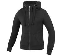 Bogotto R-Ace Sudadera con capucha y cremallera para motocicleta para mujer, negro, tamaño XL
