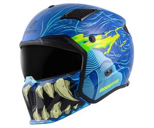 Bogotto Radic Bestia 22.06 Casco, Azul/Negro/Amarillo, Talla M