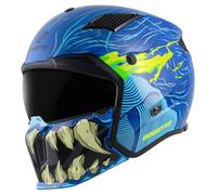 Bogotto Radic Bestia 22.06 Casco, negro-azul-amarillo, tamaño L para Hombres