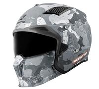 Bogotto Radic Camo Casco, Blanco mate/gris, Talla S