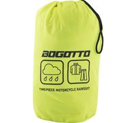Bogotto Rain Kit Traje de lluvia de motocicleta de dos piezas, negro-amarillo, tamaño XL para Hombres