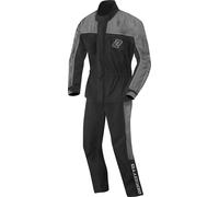 Bogotto Rain Kit Traje de lluvia de motocicleta de dos piezas, negro-gris, tamaño 2XL para Hombres