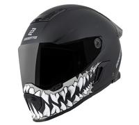 Bogotto Rapto Jaws Casco, Negro/gris mate, Talla 2XL