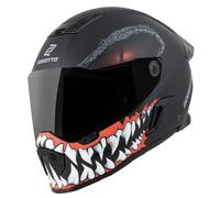 Bogotto Rapto Reptile Casco, Negro/rojo mate, Talla M