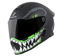 Bogotto Rapto Reptile Casco, Negro/verde mate, Talla M
