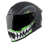 Bogotto Rapto Reptile Casco, Negro/verde mate, Talla XS