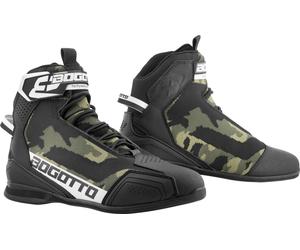 Bogotto Tokyo Camo Zapatos de moto perforados, Camuflaje, Talla 41