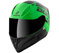 Bogotto V128 BG-X Casco, negro-verde, tamaño XL para Hombres