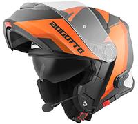 Bogotto V271 BT Zabu Casco Bluetooth, Nero Opaco/Arancione, XS