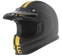 Bogotto V381 Schergo Casco de fibra de vidrio, negro mate/amarillo, Talla XS (53/54)