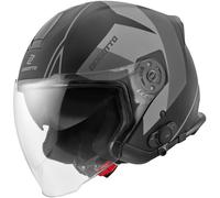 Bogotto V586 Detri BT Casco Bluetooth Jet, negro-gris, tamaño XS para Hombres
