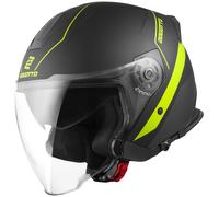 Bogotto V586 Detri Casco Jet, negro-amarillo, tamaño XL para Hombres
