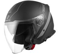 Bogotto V586 Detri Casco Jet, negro mate/gris, Talla XS