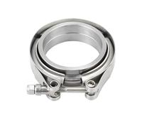 Bohaner 1 x 63 mm (2,5") V Band Schelle Kit Edelstahl Klemme mit 2x Male&Female Flansche V-Band Klemmen Anschweißringe Zentrierringe Turbo Abgasanlage Schnellverschluss für Abgasrohre Fallrohr