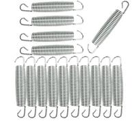 Bohaner 15 muelles para trampolín, muelles tensores con doble gancho, muelle de compresión, muelles de 140 mm, diámetro de la bobina de 3 mm, accesorios de fijación para cama elástica