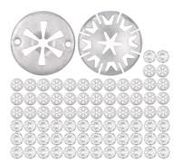 Bohaner 80 unidades de discos de sujeción de protección contra el calor, diámetro de 30 mm, metal Star lock, discos de seguridad, flores, cierre Starlock, clips para fijación de clips y escudos de