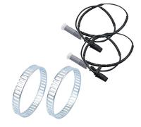 Bohaner ABS Sensor de velocidad de rueda ABS Sensor 2 unidades de sensor ABS trasero + 2 x anillos ABS para BMW Serie 1 B1-ER E81 E87 3 E90 E91 E92 Accesorios Accesorios Accesorios