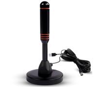 Bohaner Antena de TV Freeview de alta ganancia con señal fuerte, antena portátil HD Freeview para Smart TV, sintonizador de TV USB, 1080P, 4K, DAB, antena de TV para interiores y exteriores, con base