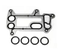 Bohaner Junta de carcasa de enfriador de aceite de motor con junta tórica, kit de junta de carcasa de filtro de aceite, aleación de aluminio, kit de juntas de sellado de carcasa de filtro de aceite
