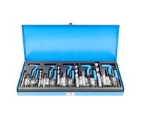 Bohaner Kit de reparación de roscas de 131 piezas, juego de herramientas de reparación de roscas con insertos M5, M6, M8, M10, M12, herramientas de reparación de roscas