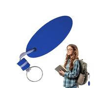 Bohany Llavero flotante ovalado flotante, accesorios para deportes acuáticos, mochila escolar, llavero colgante para viaje, mar, navegar, al aire libre, camping, playa, lago, río, piscina, azul
