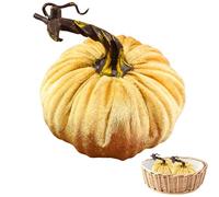 Bohany Mini calabazas de terciopelo, pequeñas calabazas de terciopelo | Decoración colorida de tela sintética de espuma artificial,Decoración de tela hecha a mano para accesorios de escena