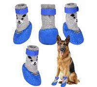 Bohany Zapatos para mascotas, botas para patas de perro, impermeables, antideslizantes, transpirables, con correa ajustable para carreteras calientes y nevadas