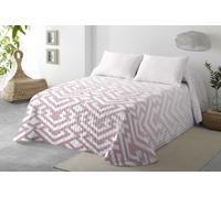 BOHEME | Colcha Estampada Reversible Triana Vino para Cama de 150 | Ligera, Transpirable y de Secado Rápido | 250x270 cm | Ideal para Entretiempo